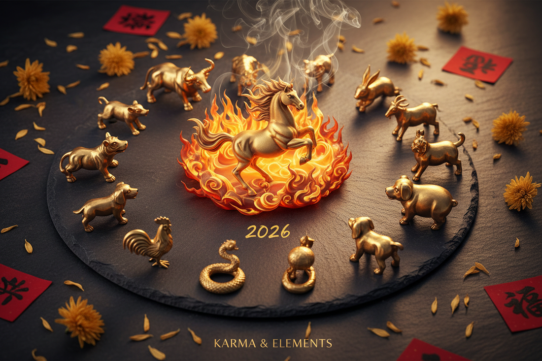 Chinese Zodiac Horoscope 2026 Year of the Fire Horse all 12 signs — Karma & Elements