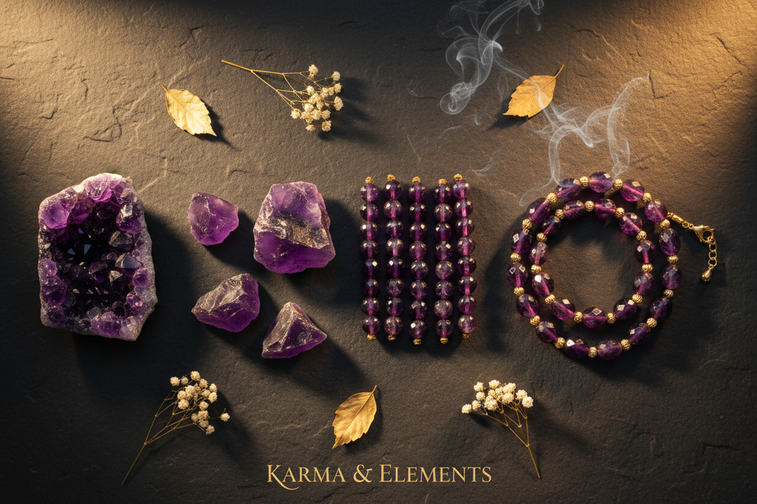 From raw crystal to elegant bracelet — the journey of a natural crystal bracelet — Karma & Elements