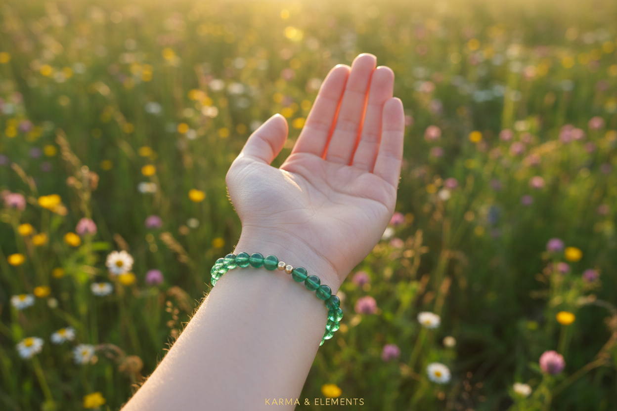 Green Aventurine Bracelet for Luck, Opportunities & Risk-Taking Confidence