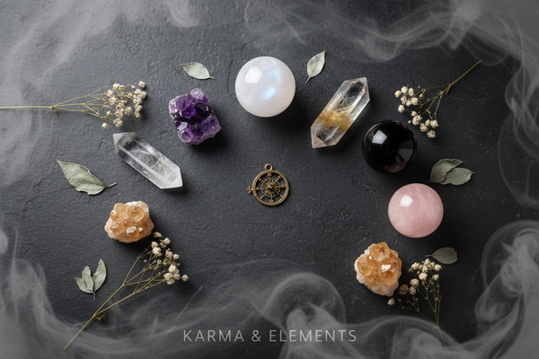 If you feel lost crystals to find your way back moonstone amethyst clear quartz — Karma & Elements