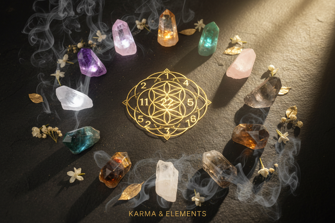 What is my angel number guide with crystals — Karma & Elements