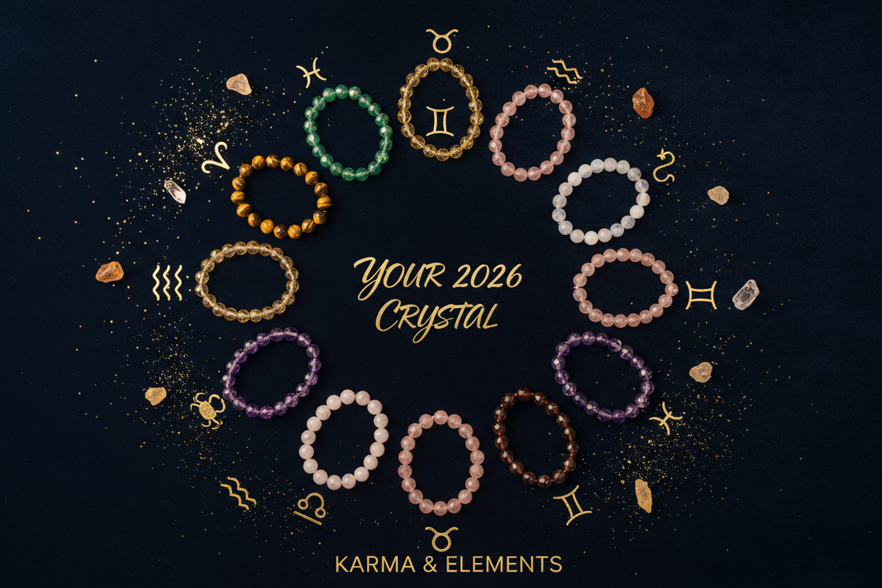 Your 2026 Birthstone Crystal Bracelet Based on Your Sun Sign