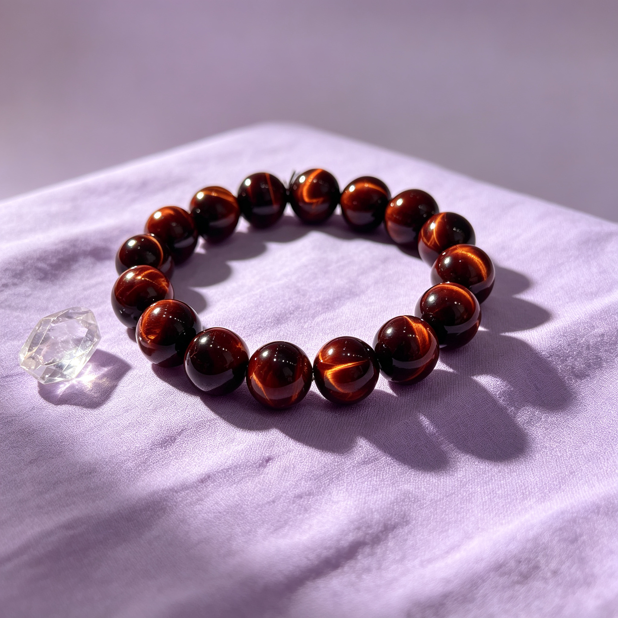 Red Tiger‘s Eye Quartz Bracelet | Wealth Protection Career Crystal Bracelet