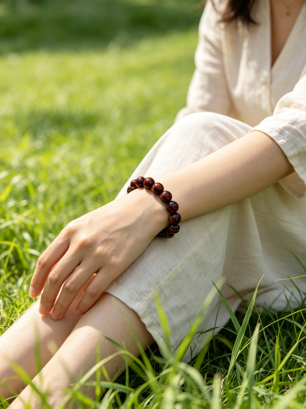Red Tiger‘s Eye Quartz Bracelet | Wealth Protection Career Crystal Bracelet