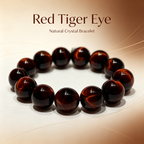 Red Tiger‘s Eye Quartz Bracelet | Wealth Protection Career Crystal Bracelet