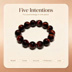 Red Tiger‘s Eye Quartz Bracelet | Wealth Protection Career Crystal Bracelet