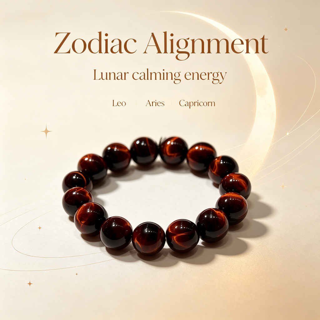 Red Tiger‘s Eye Quartz Bracelet | Wealth Protection Career Crystal Bracelet