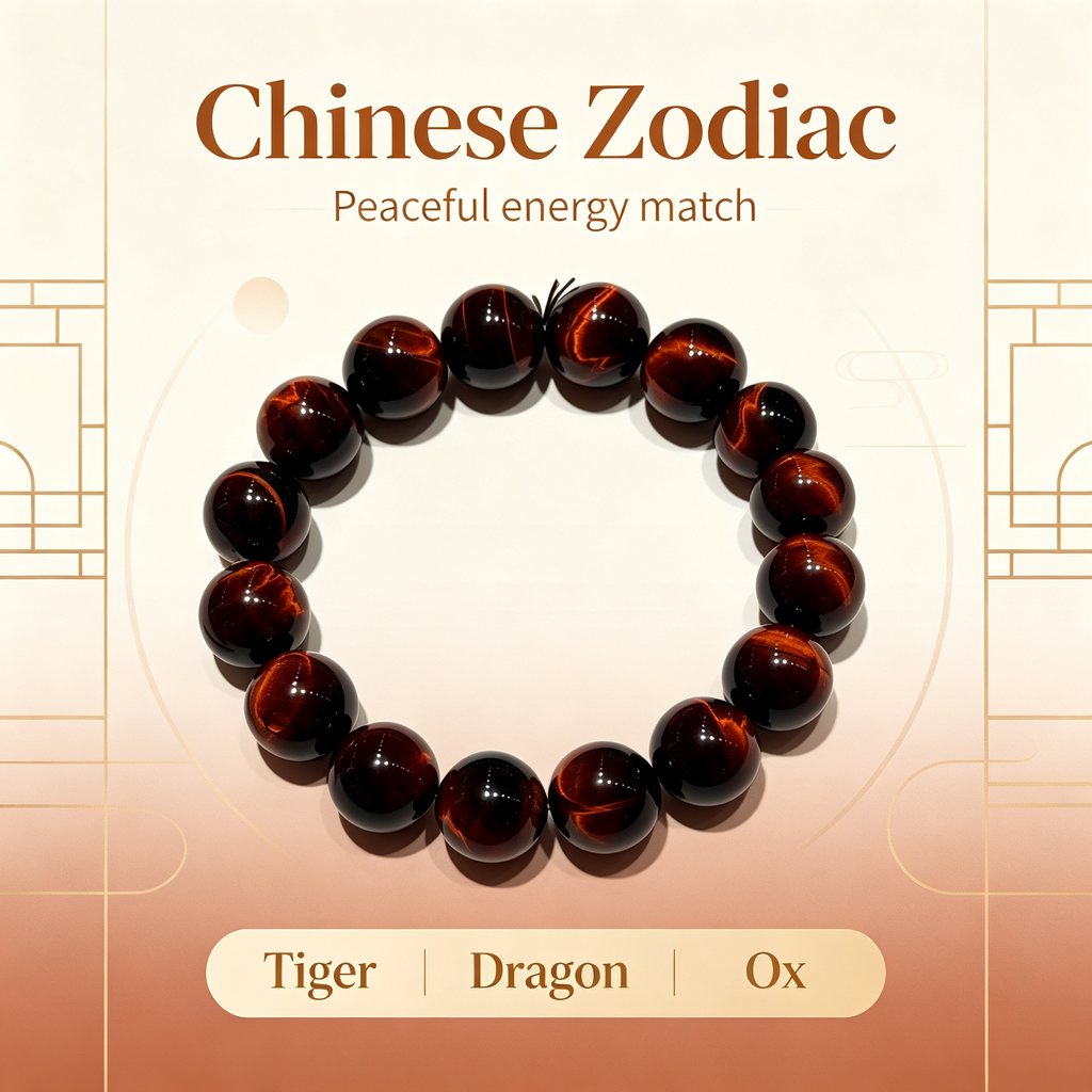 Red Tiger‘s Eye Quartz Bracelet | Wealth Protection Career Crystal Bracelet