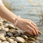Rose Quartz Clear Quartz Bracelet | Love Harmony Crystal Bracelet