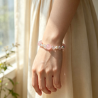 Rose Quartz Clear Quartz Bracelet | Love Harmony Crystal Bracelet