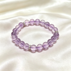 Natural Amethyst Bracelet, Calming Crystal Bracelet for Anxiety & Love