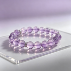 Natural Amethyst Bracelet, Calming Crystal Bracelet for Anxiety & Love