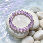 Natural Amethyst Bracelet, Calming Crystal Bracelet for Anxiety & Love