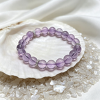Natural Amethyst Bracelet, Calming Crystal Bracelet for Anxiety & Love