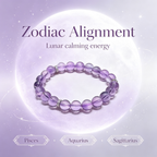 Natural Amethyst Bracelet, Calming Crystal Bracelet for Anxiety & Love