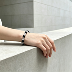 Silver Obsidian & Clear Azeztulite Bracelet | Protective Crystal Bracelet for Anxiety & Clear Path