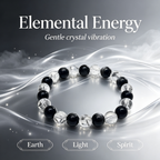 Silver Obsidian & Clear Azeztulite Bracelet | Protective Crystal Bracelet for Anxiety & Clear Path