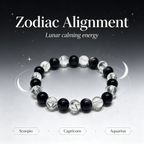 Silver Obsidian & Clear Azeztulite Bracelet | Protective Crystal Bracelet for Anxiety & Clear Path