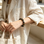 Gold Sheen Obsidian Bracelet Natural Crystal Protection Wealth Beaded Bracelet
