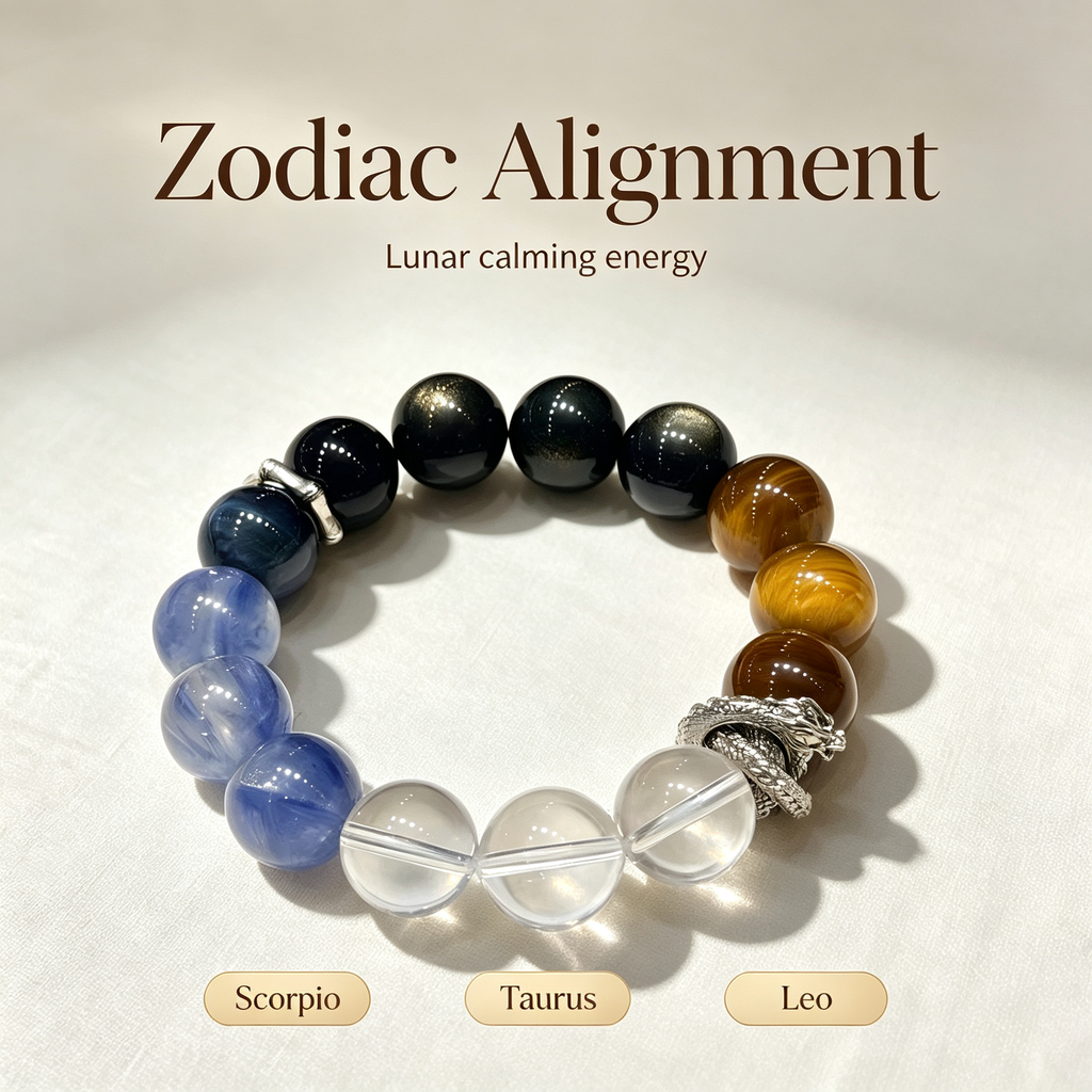 Golden Tiger Eye Kyanite Clear Quartz Golden Sheen Obsidian Bracelet Natural Crystal Protection Wealth Beaded Bracelet