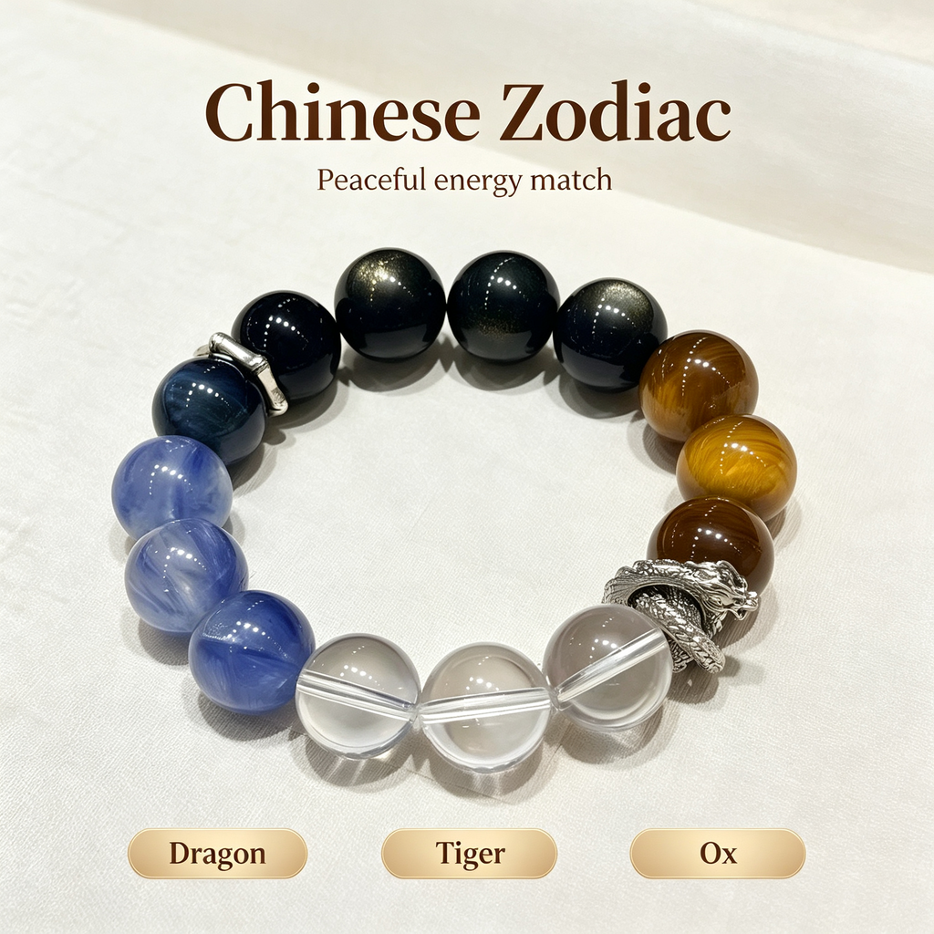 Golden Tiger Eye Kyanite Clear Quartz Golden Sheen Obsidian Bracelet Natural Crystal Protection Wealth Beaded Bracelet