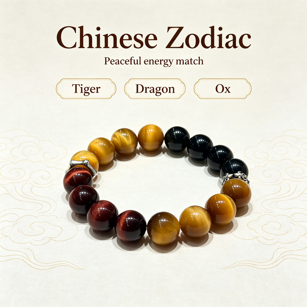 Golden Tiger Eye Red Tiger Eye Golden Sheen Obsidian Bracelet Natural Crystal Wealth Protection Beaded Bracelet