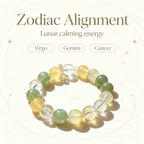 Serpentine Jade Yellow Fluorite Clear Quartz Bracelet Natural Crystal Calming Anxiety Beaded Bracelet