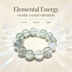 Green Smoky Quartz Clear Quartz White Snow Phantom Quartz Bracelet Natural Healing Crystal Grounding Purification Beaded Bracelet