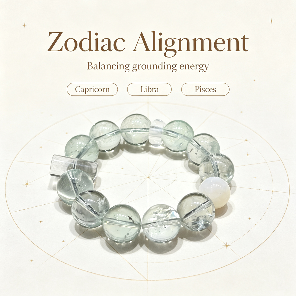 Green Smoky Quartz Clear Quartz White Snow Phantom Quartz Bracelet Natural Healing Crystal Grounding Purification Beaded Bracelet