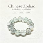 Green Smoky Quartz Clear Quartz White Snow Phantom Quartz Bracelet Natural Healing Crystal Grounding Purification Beaded Bracelet