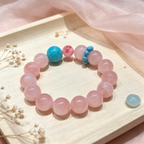 Rose Quartz Amazonite Rhodonite Bracelet Natural Gemstone Love Relationship Emotional Healing Calming Beaded Bracelet