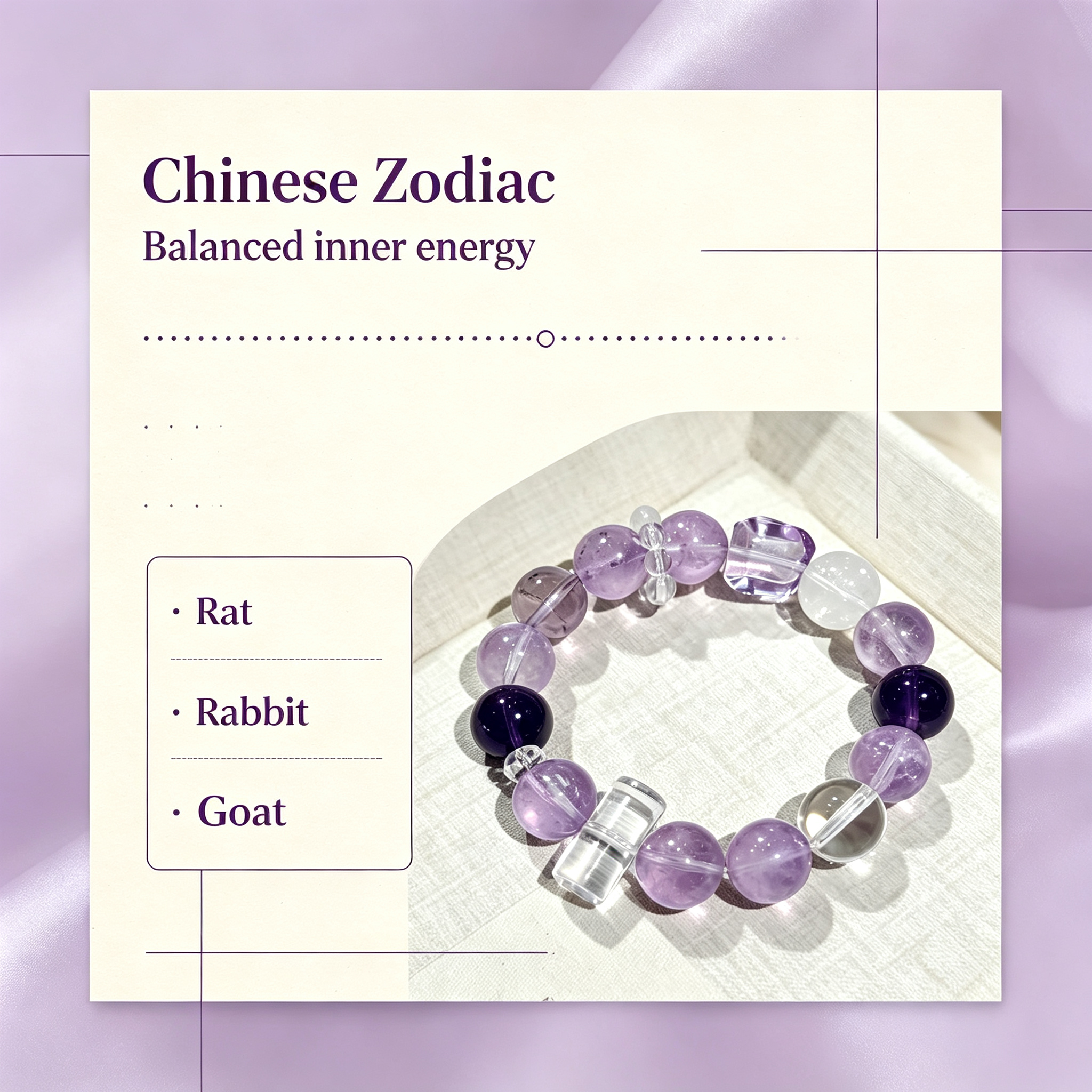 Brazilian Amethyst Lavender Amethyst Clear Quartz Azeztulite Quartz Bracelet Natural Crystal Success Calm Protection Beaded Bracelet