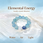 Aquamarine Kyanite White Snow Phantom Quartz Bracelet Natural Crystal Calm Road Opener Luck Relationships Beaded Bracelet