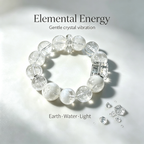 Snow Phantom Quartz Clear Quartz Bracelet Natural Gemstone Calm Protection Luck Beaded Bracelet