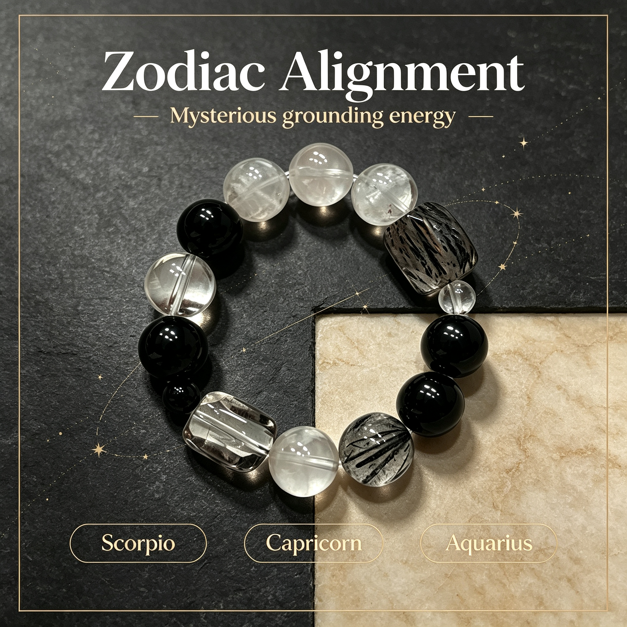White Snow Phantom Quartz Obsidian Black Rutilated Quartz Clear Quartz Bracelet Natural Crystal Protection Calm Road Opener Beaded Bracelet