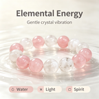 Snow Phantom Quartz Rose Quartz Bracelet Natural Crystal Love Relationship Calm Luck Beaded Bracelet