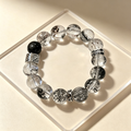 Venom Super Seven Quartz Silver Sheen Obsidian Bracelet Natural Crystal Protection Road Opener Success Beaded Bracelet