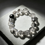 Venom Super Seven Quartz Silver Sheen Obsidian Bracelet Natural Crystal Protection Road Opener Success Beaded Bracelet