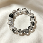 Venom Super Seven Quartz Silver Sheen Obsidian Bracelet Natural Crystal Protection Road Opener Success Beaded Bracelet