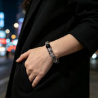 Venom Super Seven Quartz Silver Sheen Obsidian Bracelet Natural Crystal Protection Road Opener Success Beaded Bracelet