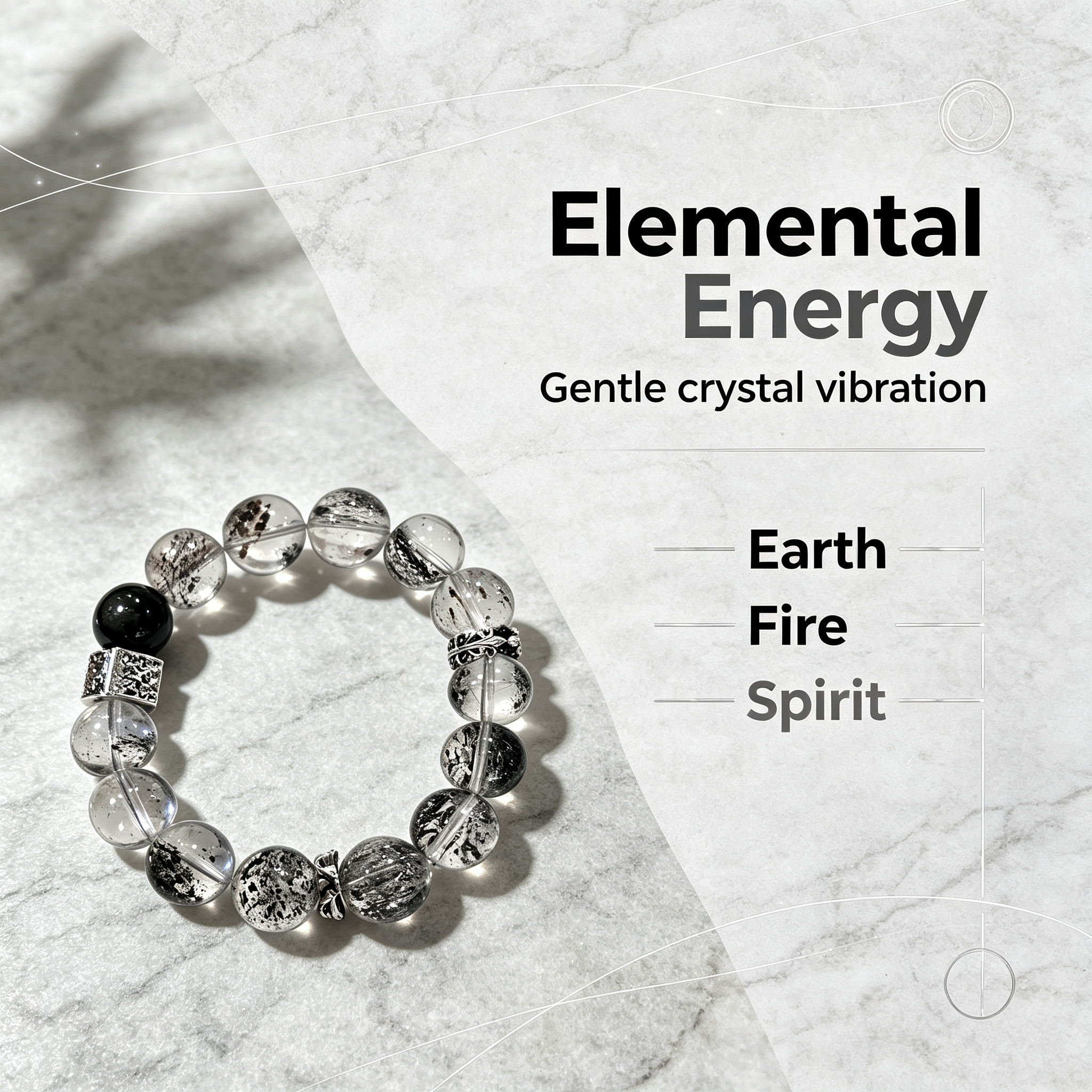 Venom Super Seven Quartz Silver Sheen Obsidian Bracelet Natural Crystal Protection Road Opener Success Beaded Bracelet