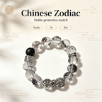 Venom Super Seven Quartz Silver Sheen Obsidian Bracelet Natural Crystal Protection Road Opener Success Beaded Bracelet