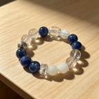 Clear Quartz Kyanite Snow Phantom Quartz Bracelet Natural Crystal Calm Road Opener Success Beaded Bracelet