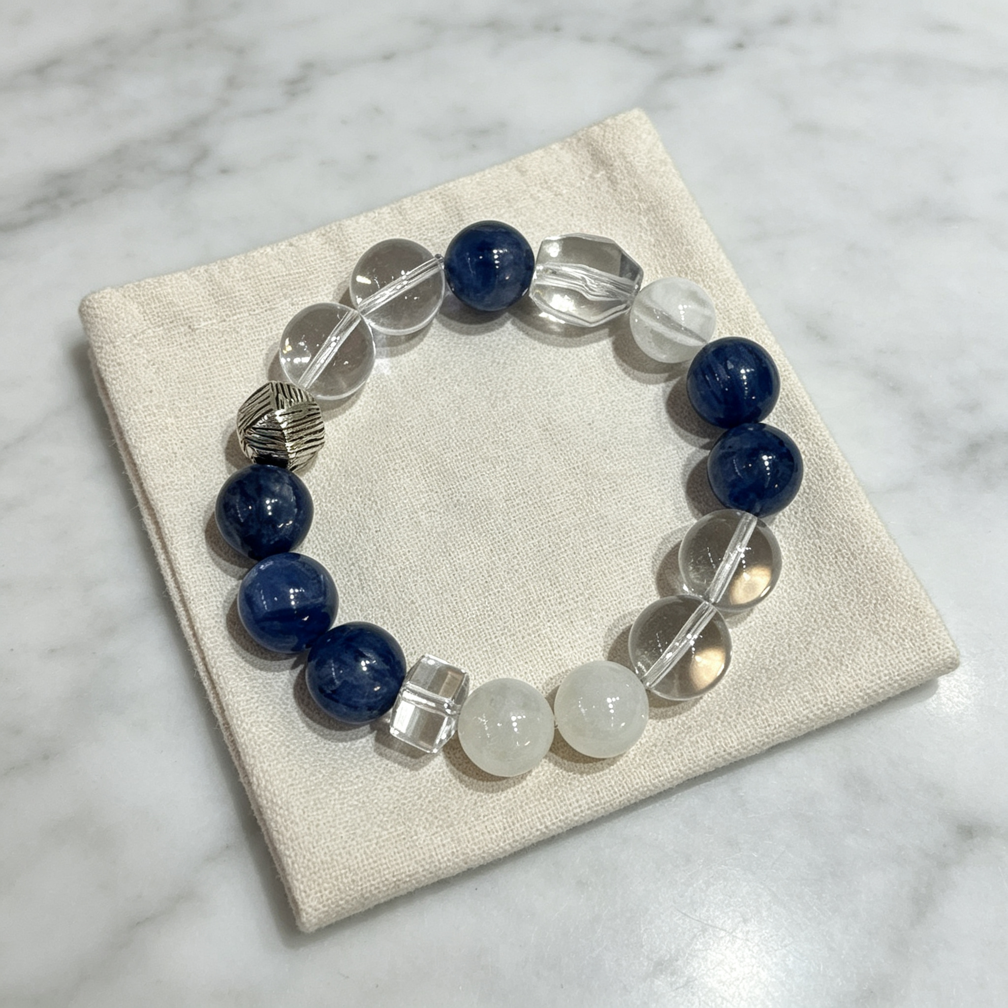 Clear Quartz Kyanite Snow Phantom Quartz Bracelet Natural Crystal Calm Road Opener Success Beaded Bracelet