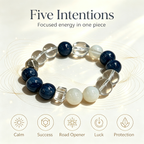 Clear Quartz Kyanite Snow Phantom Quartz Bracelet Natural Crystal Calm Road Opener Success Beaded Bracelet