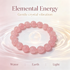 Rose Quartz Bracelet, Natural Rose Quartz Crystal Beaded Bracelet for Love Relationships Calm Luck Protection, Crystal Jewelry Gift
