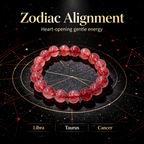 Strawberry Quartz Bracelet, Natural Strawberry Quartz Crystal Beaded Bracelet for Love Relationships Calm Luck Protection, Crystal Jewelry Gift