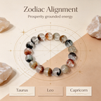 Multicolor Phantom Quartz Bracelet, Natural Multicolor Phantom Quartz Crystal Beaded Bracelet for Wealth Success Luck Calm Protection, Unisex Crystal Jewelry Gift