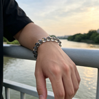 Black Rutilated Quartz Bracelet, Natural Black Rutilated Quartz Crystal Beaded Bracelet for Protection Success Calm Luck Wealth, Unisex Crystal Jewelry Gift