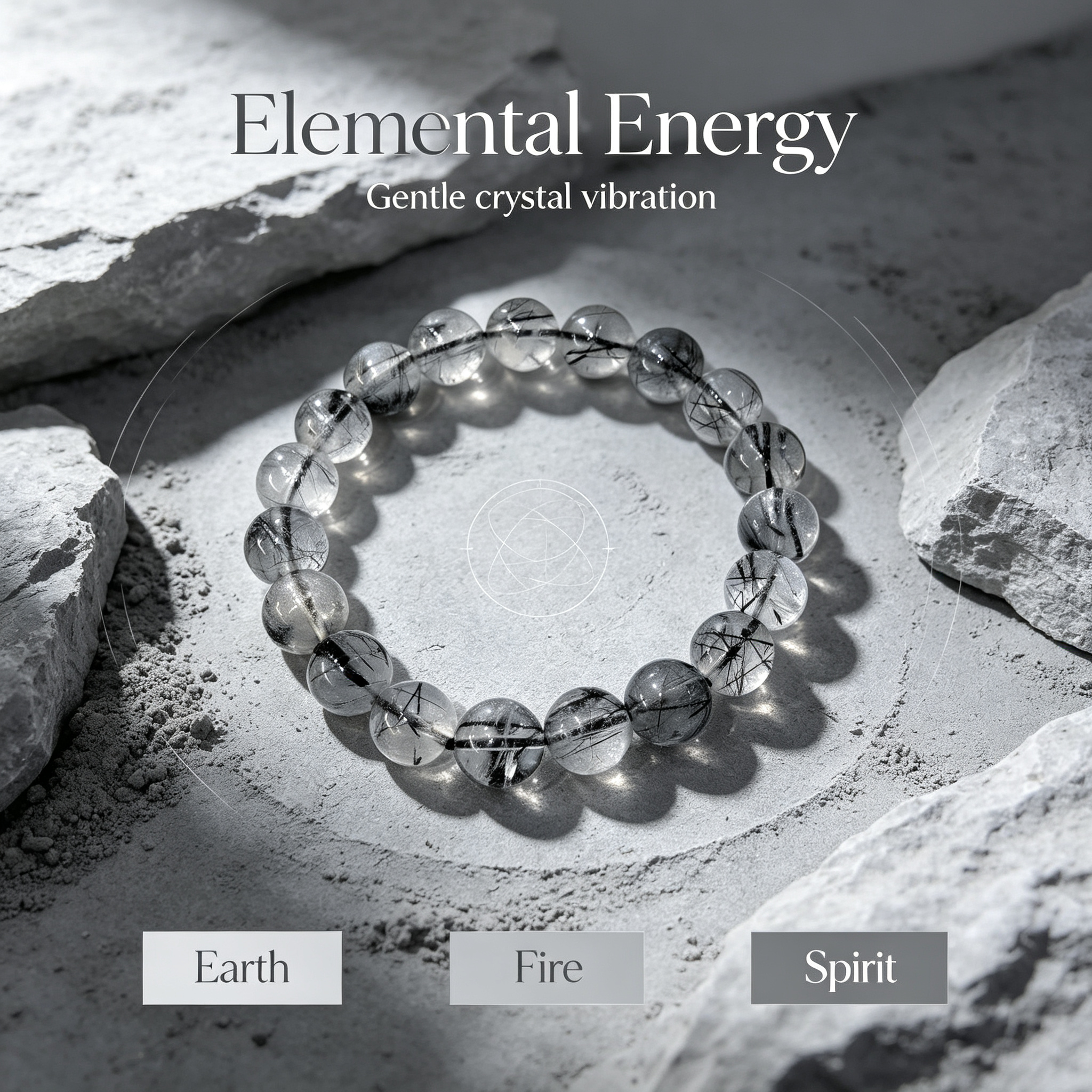 Black Rutilated Quartz Bracelet, Natural Black Rutilated Quartz Crystal Beaded Bracelet for Protection Success Calm Luck Wealth, Unisex Crystal Jewelry Gift